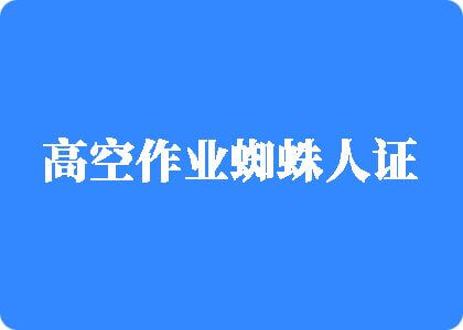 唔哈太快了高空作业蜘蛛人证